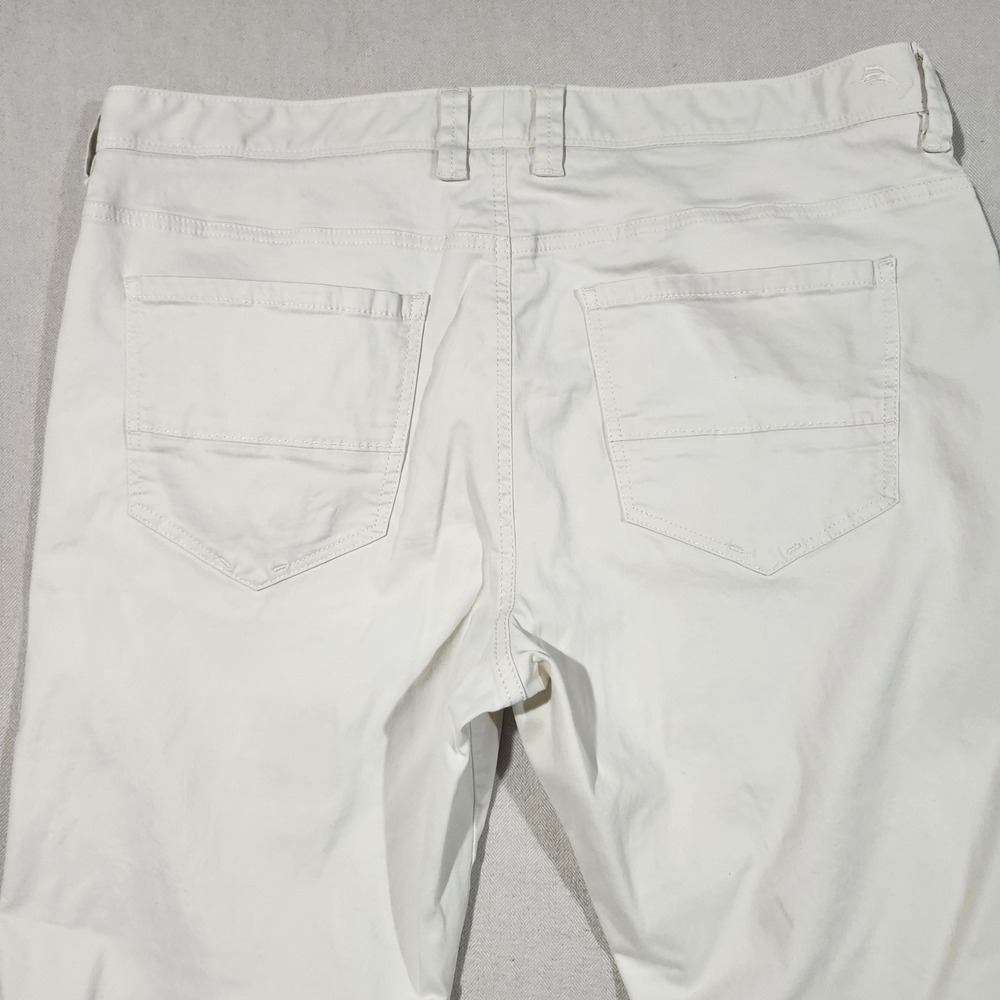 Tommy Bahama Boracay 5-Pocket Pants Mens 38x30 Bone White Cotton Tencel Stretch - Picture 9 of 12
